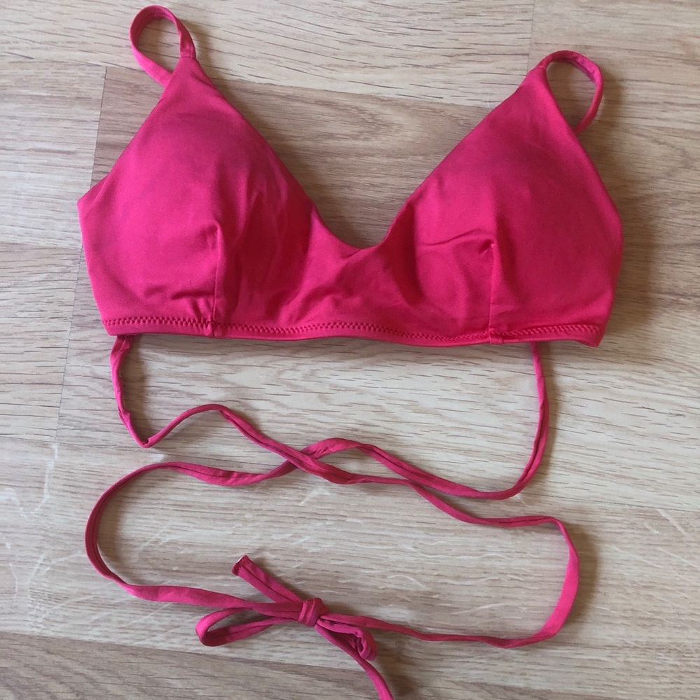 red wrap bikini